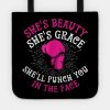 Shes Beauty Shes Grace Shell Punch You In The Face Tote Official Boxing Merch