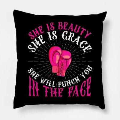 Boxing Gloves Fighting Kickboxing Boxer Fight Gift Throw Pillow Official Boxing Merch