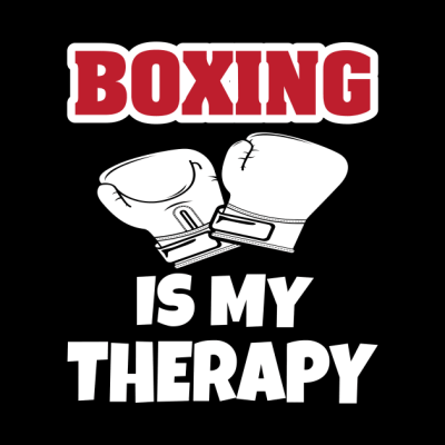 Boxing Is My Therapy Throw Pillow Official Boxing Merch