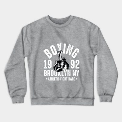 Boxing Brooklyn Ny Fight Hard Crewneck Sweatshirt Official Boxing Merch