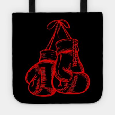 Red Boxing Gloves Lines Tote Official Boxing Merch