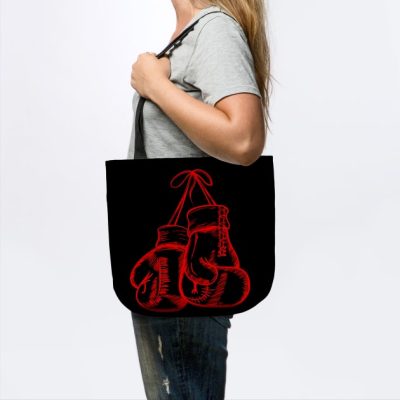 Red Boxing Gloves Lines Tote Official Boxing Merch