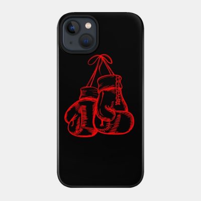 Red Boxing Gloves Lines Phone Case Official Boxing Merch