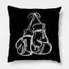 White Boxing Gloves Throw Pillow Official Boxing Merch