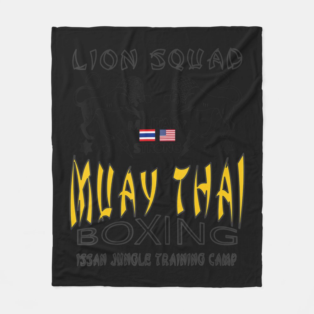 lion squad thailand kickboxing muay thai mma train fleece blanket re8df6b79ae974399b310313dbd6531f2 zke88 1000 - Boxing Gifts Shop