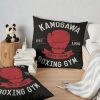 Kamogawa Boxing Gym Shirt - Vintage Design Throw Pillow Official Boxing Merch