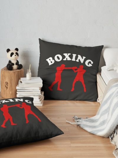 Boxing Graphic - Boxing Throw Pillow Official Boxing Merch