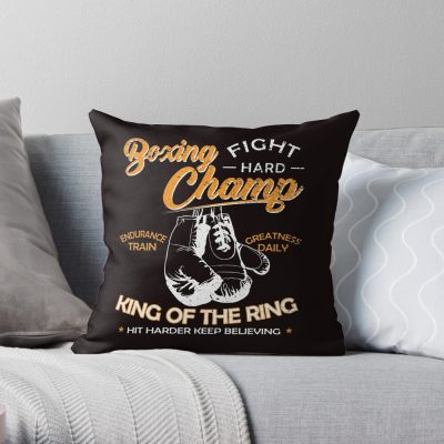 Boxer / Boxing Throw Pillow Official Boxing Merch