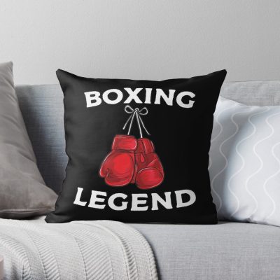 Boxing Legend Throw Pillow Official Boxing Merch