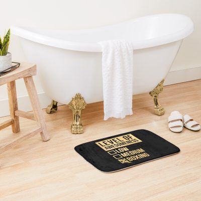 Level Of Boxing In Gold Bath Mat Official Boxing Merch