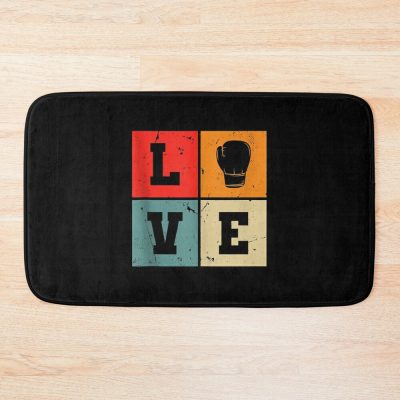 Boxing Love - Martial Arts Boxing Fighter Kickboxing Boxing Bath Mat Official Boxing Merch