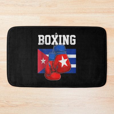 Cuba Boxing Gloves Boxer Boxing Lover Cubans Flag Bath Mat Official Boxing Merch