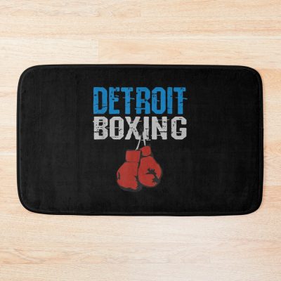 Detroit Boxing Retro Boxer Gym Gift Bath Mat Official Boxing Merch