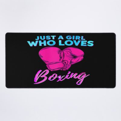 Just A Girl Who Loves Boxing Girls Boxing Gift Mouse Pad Official Boxing Merch