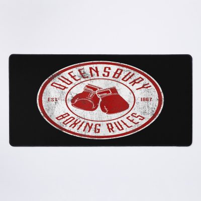 Distressed Queensbury Boxing Rules - Vintage Boxing Mouse Pad Official Boxing Merch