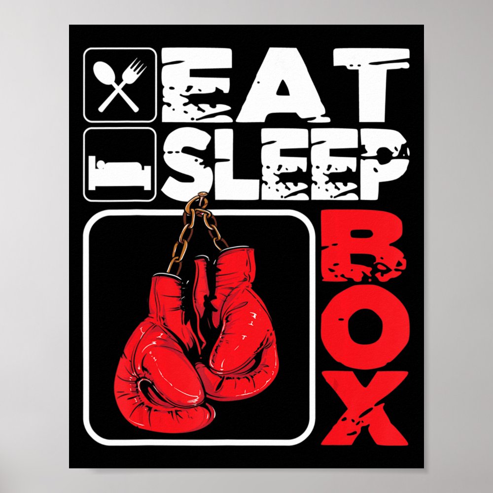 eat sleep box boxing lover gym boxer kickboxing k poster r13226b32ae914de1962d90cf42171e15 wva 8byvr 1000 - Boxing Gifts Shop