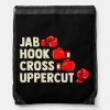 mixed martial arts combat jab hook cross uppercu drawstring bag r6cbf6488ff2249d09513679994b59f83 zffcx 1000 - Boxing Gifts Shop