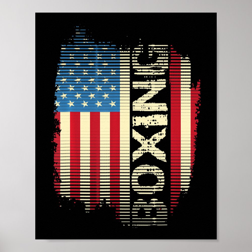 patriotic usa flag boxing kickboxing kickboxer gym poster r1dca5393fb194679a075810eb44a48bb wva 8byvr 1000 - Boxing Gifts Shop