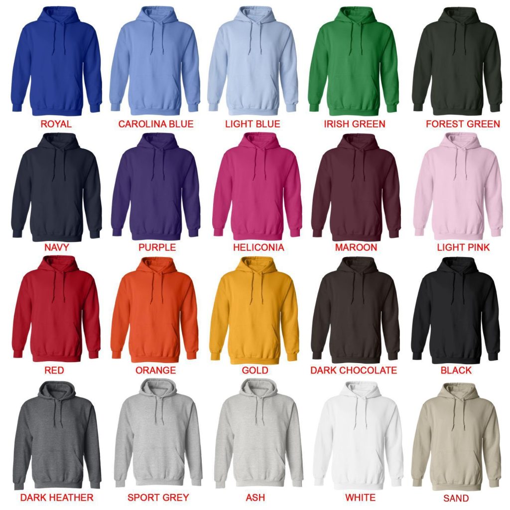 hoodie color chart - Boxing Gifts Shop