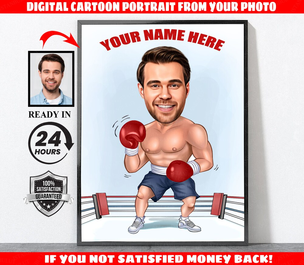 Custom Boxing Portrait Boxing Gift Boxing Canvas Art