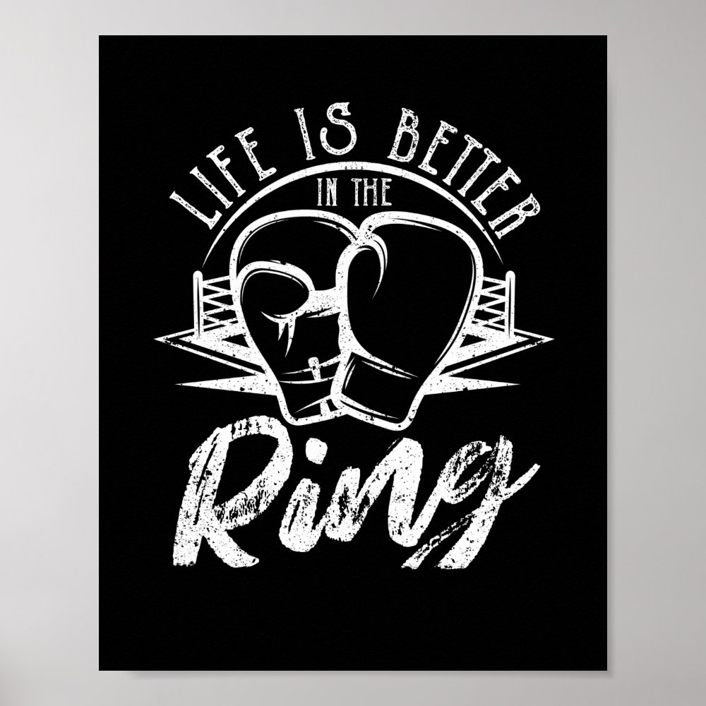 Boxing Gloves Funny Boxer Fighter Life Is Poster