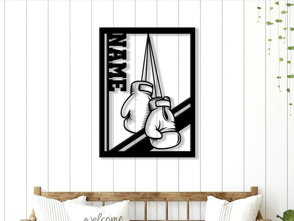 Boxing Art Personalized Metal Sign
