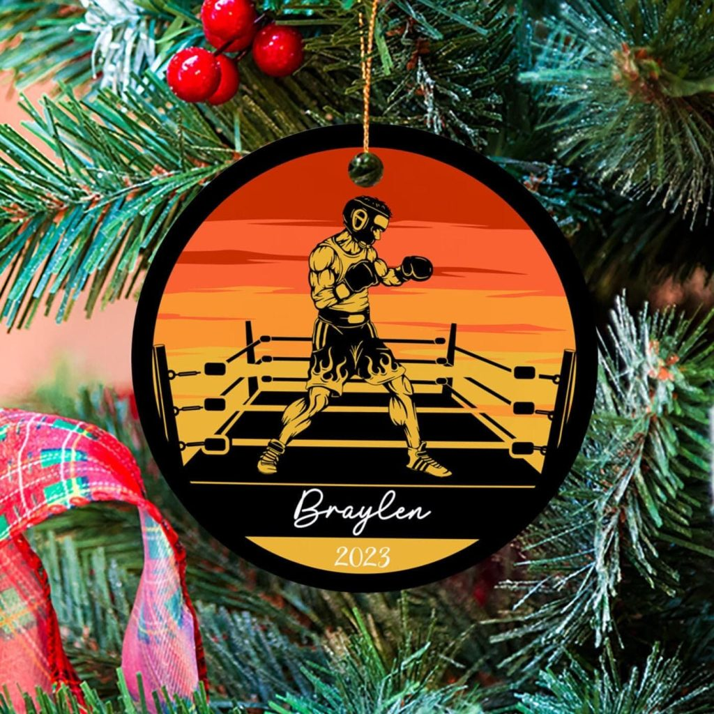 Boxing Gloves Xmas Tree Ornament Personalized Boxing Ornament Gift For Christmas